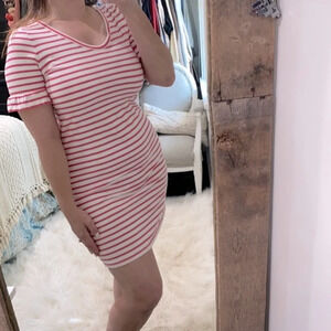 Boden striped T-shirt style dress size 6L